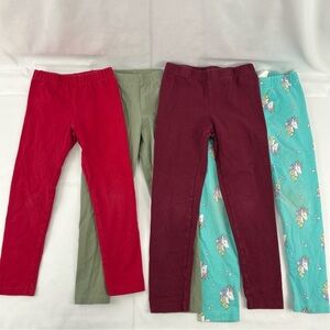 Children's Place/Osk Kosh - Girls Leggings - Small - Size 6 - 4 Pack - Unicorn